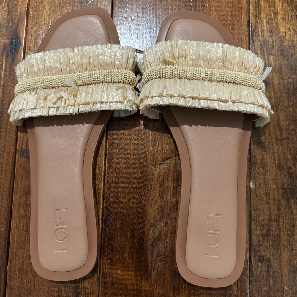 Loft Beaded Raffia Sandals - Picture 3 of 4